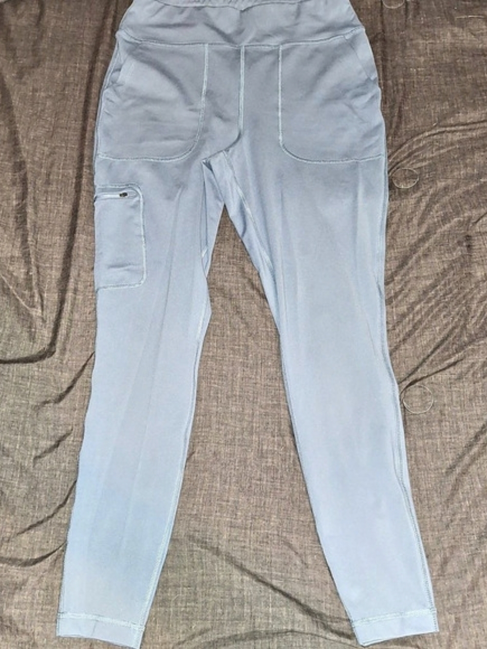 Ocean Coast Women's Cargo Leggings in Blue Size Large